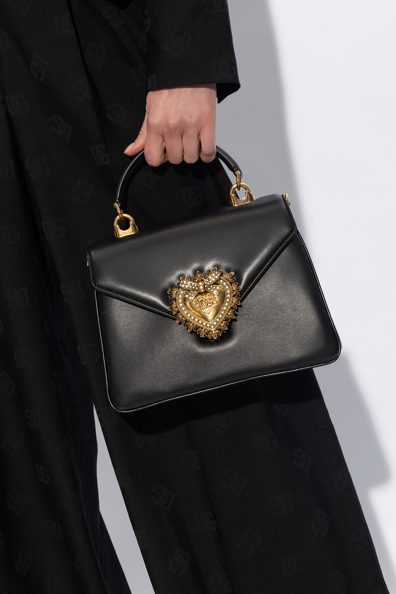 DOLCE&GABBANA 新作 ショルダーバッグ 2WAY 本革レザー DEVOTION Black 'Devotion' shoulder bag Dolce & Gabbana